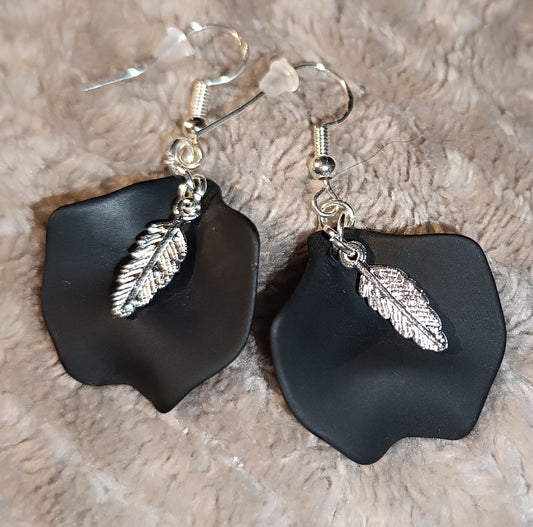 Boucles d'oreilles Pétales & Plume